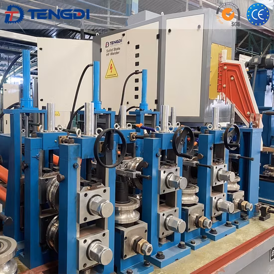 ERW-Stahlrohre und -rohre, gerade nahtgeschweißte Rohre und Rohre aus Kohlenstoffstahl, Hochfrequenz-Rohrherstellungsmaschine, Rohrmühlenmaschine, Rohrmühle