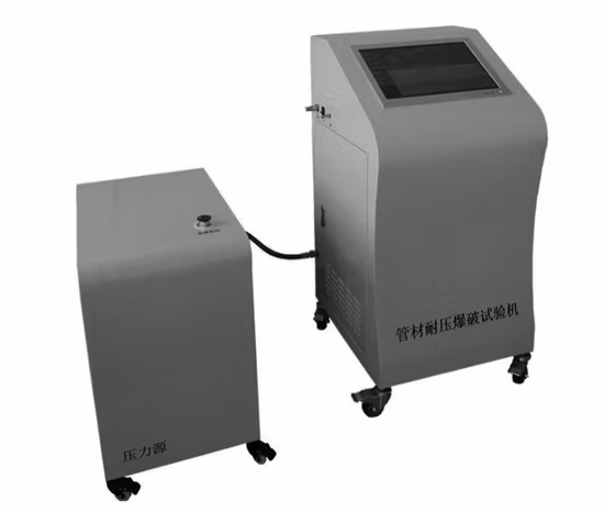 Hydrostatischer Druckprüfer für Kunststoffrohre. Entspricht ASTM D 1598