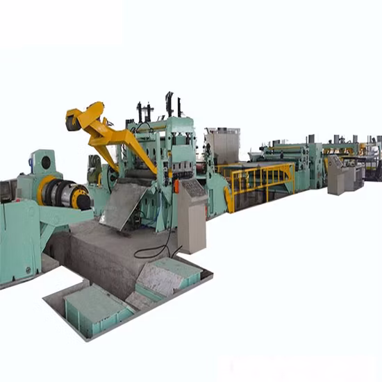 Hydraulische Bearbeitungslinie zum Schneiden und Längsschneiden von Metall-Stahl-Coils